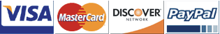 Visa MasterCard Discover PayPal Badge
