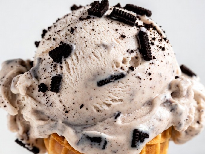 Cookies and Cream Blue Bell Ice Cream Cone