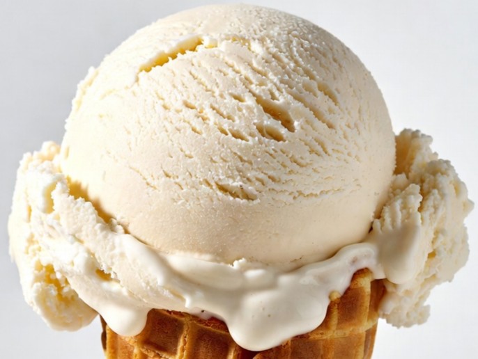 Homemade Vanilla Blue Bell Ice Cream Cone